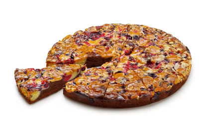 Tarte de Chocolate e Frutos Vermelhos Fatiada